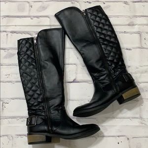 Faux leather boots